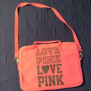 Pink brand laptop holder